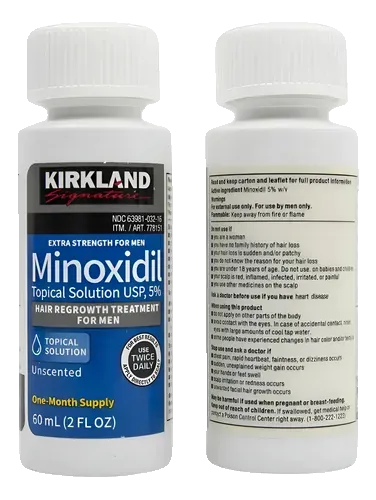Frasco de Minoxidil Kirkland 5%